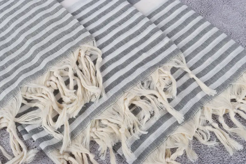 Bachelorette Party Favor, Turkish bath towel, Turkish Towel Monogram, Holiday Towel, Custom Wedding Gift, Luxury towel, 70x40 Cotton Striped Towel - 5