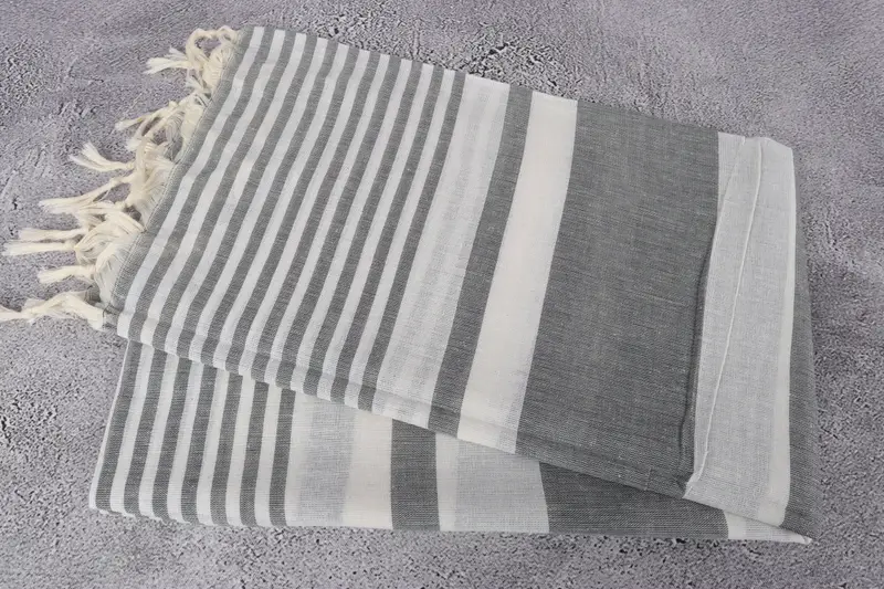 Bachelorette Party Favor, Turkish bath towel, Turkish Towel Monogram, Holiday Towel, Custom Wedding Gift, Luxury towel, 70x40 Cotton Striped Towel - 6