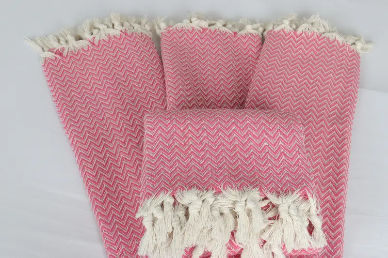 Woven Throw Blanket, Custom Blanket, Couch Throw, Turkish Towel Blanket, Tablecloth, Best Friend Wedding Gift, 76x64 Cotton Zig zag Towel - 5