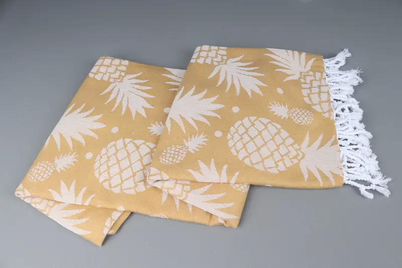 Wedding Gift, Grandma Gift, Monogram Towels, Custom Gift, Personalized Wedding Gift, Embroidered Turkish Towel, 70x36 Cotton Pineapple Design Towel - 8