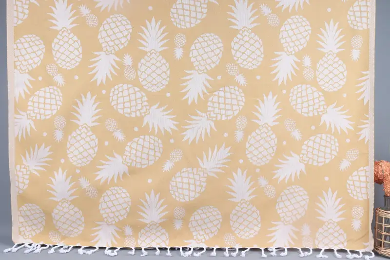 Wedding Gift, Grandma Gift, Monogram Towels, Custom Gift, Personalized Wedding Gift, Embroidered Turkish Towel, 70x36 Cotton Pineapple Design Towel - 1