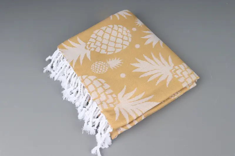 Wedding Gift, Grandma Gift, Monogram Towels, Custom Gift, Personalized Wedding Gift, Embroidered Turkish Towel, 70x36 Cotton Pineapple Design Towel - 7