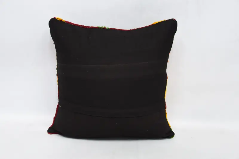 Meditation Cushion Case, Pillow Cover, 16x16 Orange Pillow Sham, Custom Cushion Cover, Antique Pillows, Turkish Pillow, Pillow for Sofa - 6