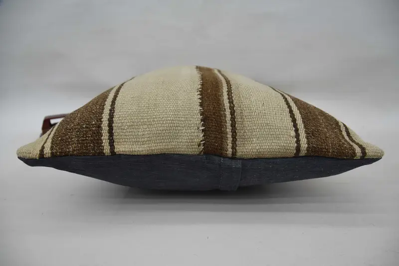 Cushion Cover, Turkish Kilim Pillow, 20x28 Beige Cushion, Throw Kilim Pillow, Turkish Pillow, Morroccon Kilim Cushion Pillow Case - 6