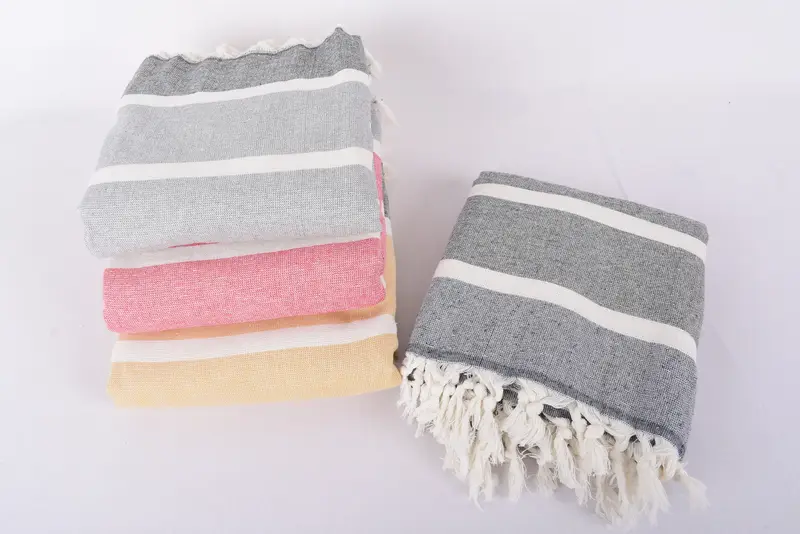 Turkish Beach Towel Personalized, Beach towel, Guest Towel, Turkish hand towel, Gift For Him, 64x40 Cotton Striped Towel, Wedding Day Gift For Bride - 8