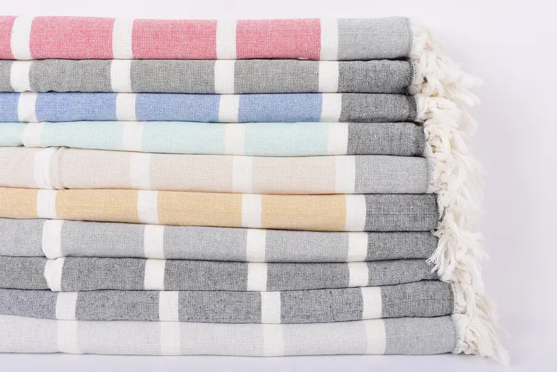 Turkish Beach Towel Personalized, Beach towel, Guest Towel, Turkish hand towel, Gift For Him, 64x40 Cotton Striped Towel, Wedding Day Gift For Bride - 3