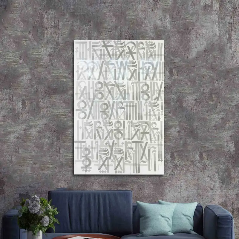 Modern Grafiti Baskılı Cam: Zarif, Modaya Uygun, Soyut Tasarım