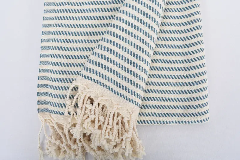 Handmade Gift, Yoga Towel, Luxury towel, Traditional Turkish peshtemal for hammam, Bridesmaid Gifts, 70x40 Cotton Polka Dot Towel, Wedding Gift - 8