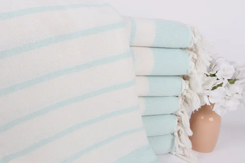 Hammam Towel USA, Thin towel, Bridesmaid Towel, 68x39 Cotton Striped Towel, Gift For Him, Sand-resistant towel, Bachelor Gift, Custom Beach Towels - 1