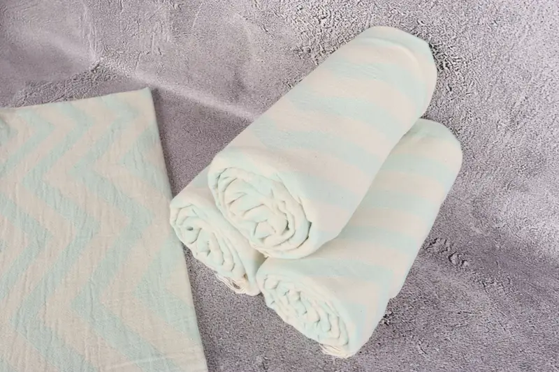 Wedding Favors, Scarf Towel, Bridal Party Gifts, Thin towel, 70x40 Cotton Zigzag Design Towel, Quick-dry towel, Fringed Turkish towel for poolside - 8