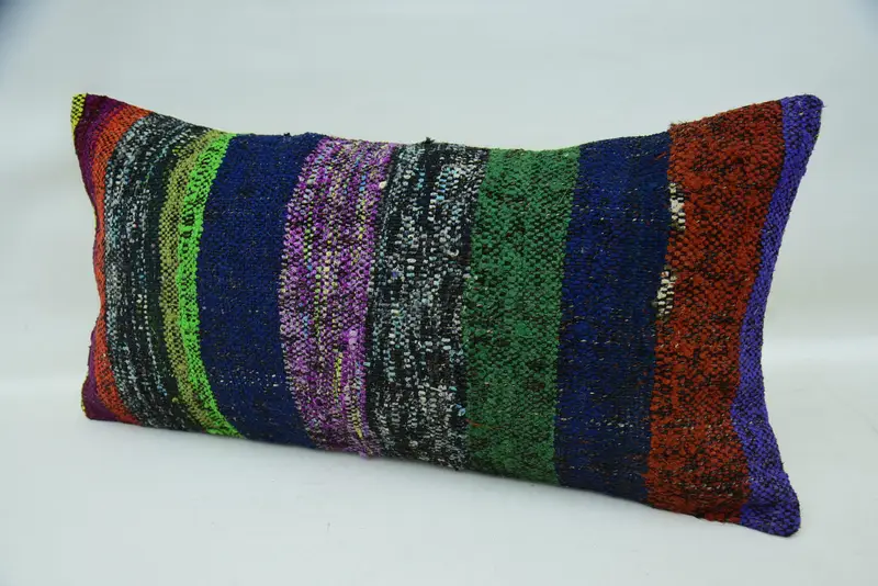 12x24 Green Pillow Cover, Kilim Cushion Sham, Home Decor Pillow, Morroccon Kilim Cushion Pillow Case, Cushion Cover, Pillow for Couch - 3