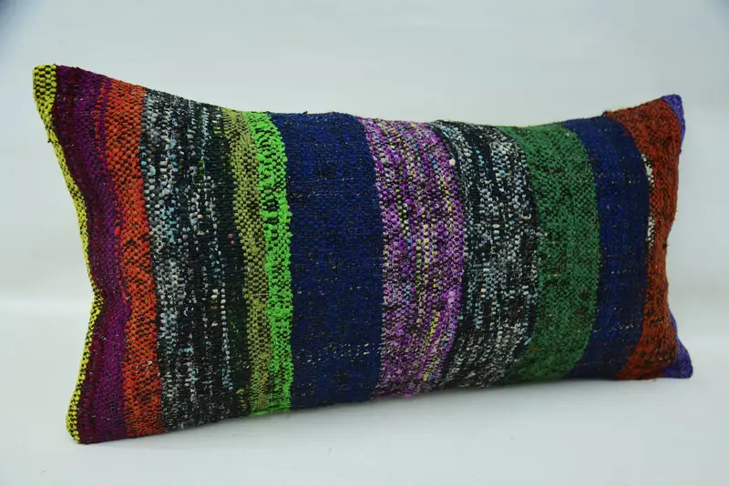 12x24 Green Pillow Cover, Kilim Cushion Sham, Home Decor Pillow, Morroccon Kilim Cushion Pillow Case, Cushion Cover, Pillow for Couch - 2
