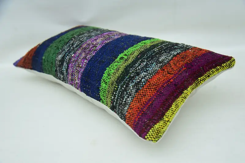 12x24 Green Pillow Cover, Kilim Cushion Sham, Home Decor Pillow, Morroccon Kilim Cushion Pillow Case, Cushion Cover, Pillow for Couch - 6