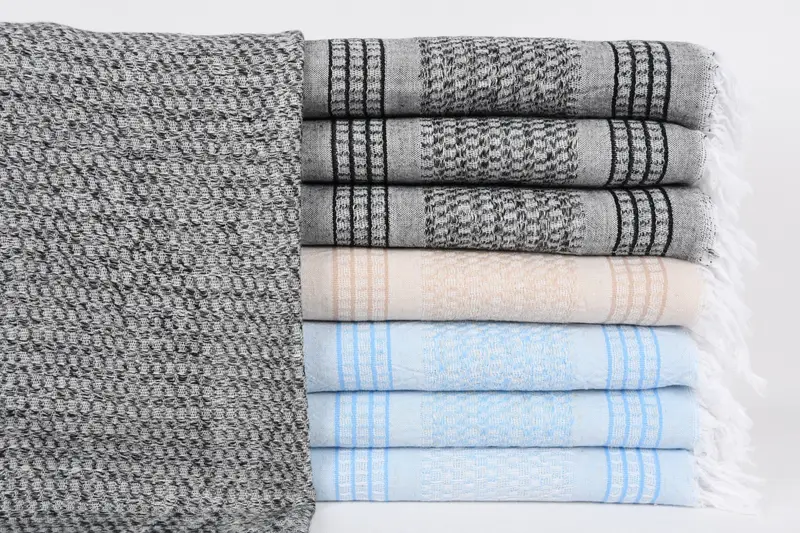 Custom Hand Towel, Turkish Tea Towel, Personalized Wedding Gift For Couple, Personalized Kitchen Towel, 40x20 Cotton Striped Towel, Organic Towel - 1