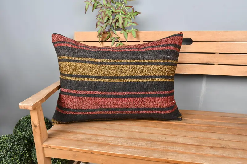 Customized Cushion, 20x28 Red Cushion Case, Couch Cushion Cover, Handmade Kilim Cushion, Pillow for Sofa, Pillow Cover, Pillow for Couch - 1