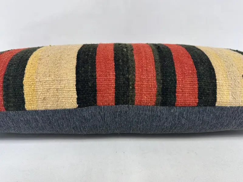 Vintage Pillow, Boho Pillow, Pillow Cover, Tribal Cushion Cover, Vintage Throw Cushion Cover, 16x36 Red Pillow Sham, Vintage Kilim Pillow - 5