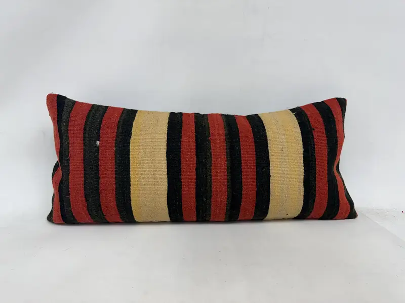 Vintage Pillow, Boho Pillow, Pillow Cover, Tribal Cushion Cover, Vintage Throw Cushion Cover, 16x36 Red Pillow Sham, Vintage Kilim Pillow - 1