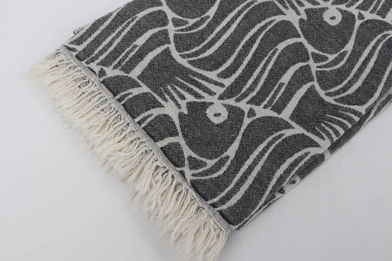 Turkish Towel Beach, Turkish hand towel, Quick-dry travel peshtemal towel, Xmas Gifts, Wedding Favors, Wedding Towel, 70x36 Cotton Fish Design Towel - 8