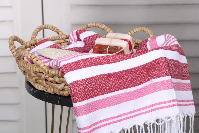70x40 Cotton Striped Towel, Organic Beach Towel, Turkish hand towel, Thin towel, Personalized Gifts, Wedding Gift For Bride, Decorative Towel - 2