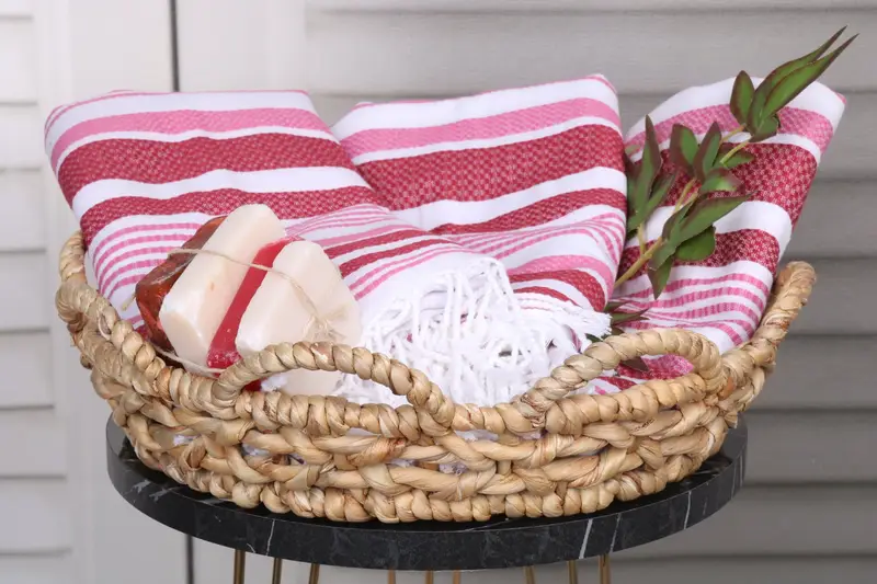 70x40 Cotton Striped Towel, Organic Beach Towel, Turkish hand towel, Thin towel, Personalized Gifts, Wedding Gift For Bride, Decorative Towel - 5