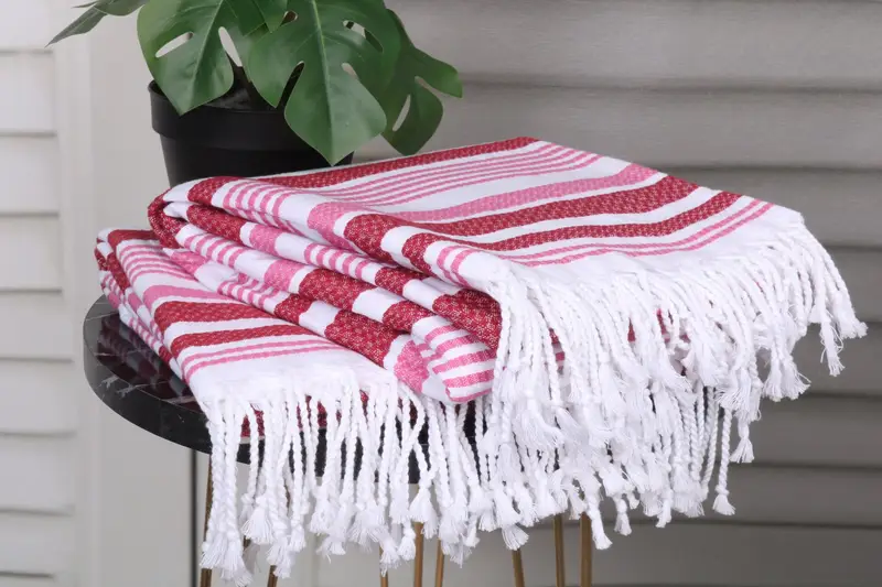70x40 Cotton Striped Towel, Organic Beach Towel, Turkish hand towel, Thin towel, Personalized Gifts, Wedding Gift For Bride, Decorative Towel - 3