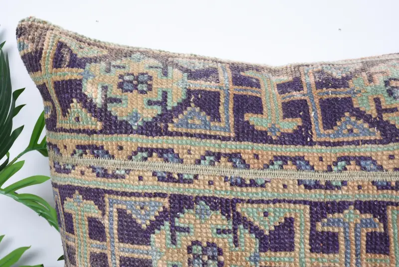 Home Decor Pillow, Pillow Case, Gift Pillow, Kilim Rug Pillow Sham, Boho Pillow, Sofa Cushion Case, 28x28 Blue Cushion Case, Aztec Pillow Sham - 2