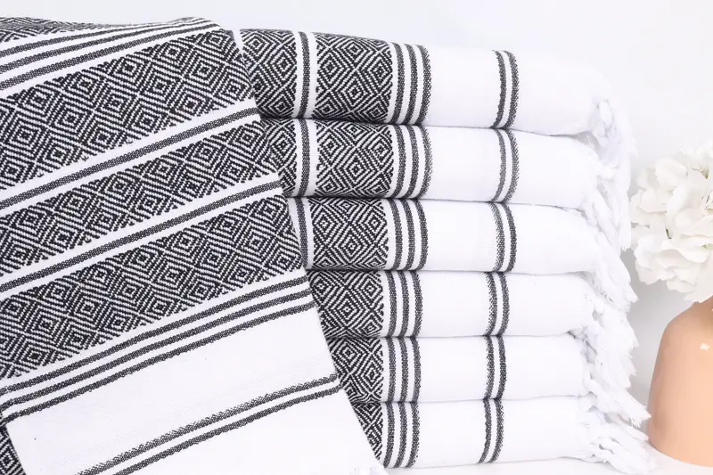 Spa Towel, Custom Gift, 40x18 Cotton Diamond Towel, Bridal Shower Gift, Monogram Towels, Personalized Gifts, Turkish Towel Hand Towel, Wedding Gift - 1