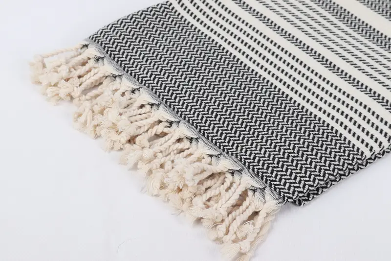 Travel Towel, 70x40 Cotton Striped Towel, Turkish Towel Beach Towel, Luxury towel, Bridesmaid Gifts, Sand-free towel, Spa Towel, Wedding Shower Gift - 7