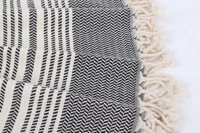 Travel Towel, 70x40 Cotton Striped Towel, Turkish Towel Beach Towel, Luxury towel, Bridesmaid Gifts, Sand-free towel, Spa Towel, Wedding Shower Gift - 8