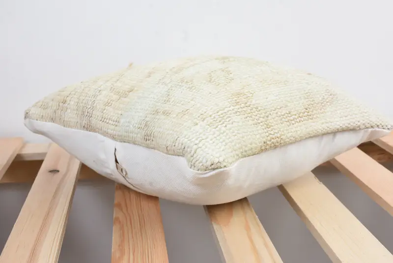 12x12 White Cushion Case, Yoga Pillow Sham, Kilim Cushion Sham, Cushion Case, Shabby Chic Pillow Case, Vintage Kilim Pillow, Throw Kilim Pillow - 6