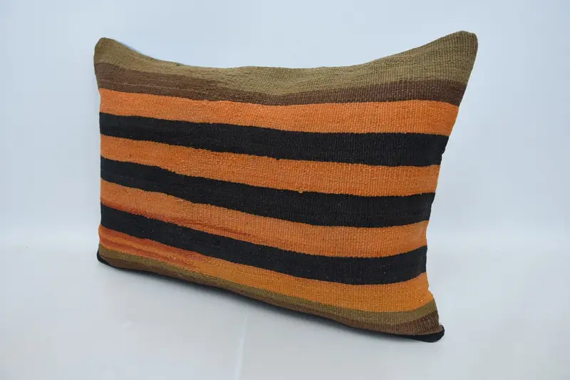 Wholesale Pillow Case, Colorful Pillow Cover, Gift Pillow, Vintage Kilim Pillow, 20x28 Orange Pillow Cover, Cushion Case, Rustic Pillow, Boho Pillow - 4