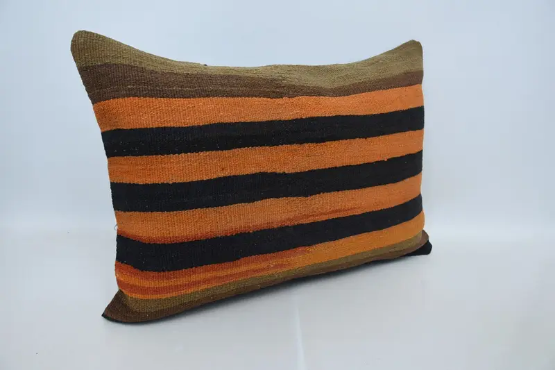Wholesale Pillow Case, Colorful Pillow Cover, Gift Pillow, Vintage Kilim Pillow, 20x28 Orange Pillow Cover, Cushion Case, Rustic Pillow, Boho Pillow - 3