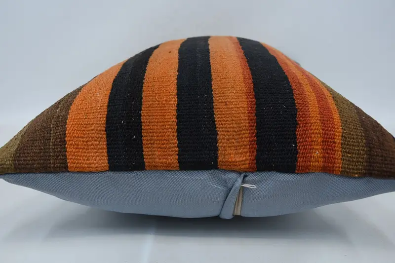Wholesale Pillow Case, Colorful Pillow Cover, Gift Pillow, Vintage Kilim Pillow, 20x28 Orange Pillow Cover, Cushion Case, Rustic Pillow, Boho Pillow - 5