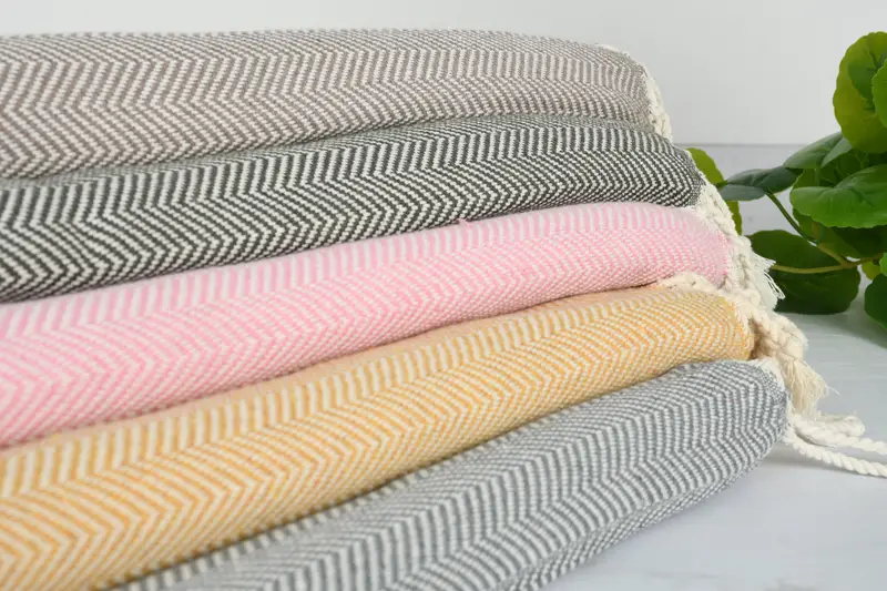 Monogram Towels, Employee Gifts, Embroidered Towel, Bachelorette Party Gifts Bridesmaids, 70x40 Cotton Herringbone Towel, Bachelorette Party Favors - 2