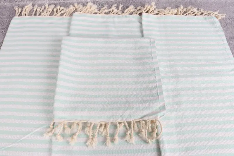 40x18 Cotton Striped Towel, Turkish Towel Hand Towel, Kitchen Towel, Holiday Towel, Housewarming Gift, Christmas Hand Towel, Personalized Dish Towel - 4