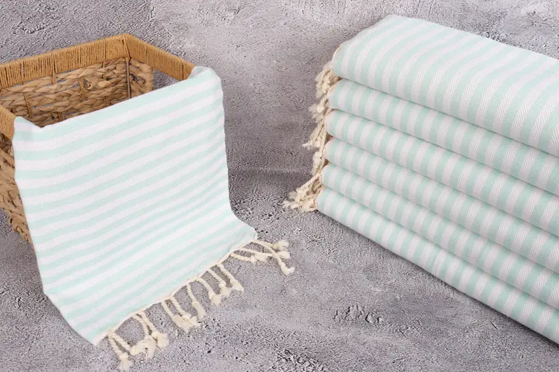 40x18 Cotton Striped Towel, Turkish Towel Hand Towel, Kitchen Towel, Holiday Towel, Housewarming Gift, Christmas Hand Towel, Personalized Dish Towel - 3