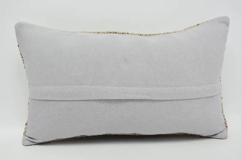 Authentic Pillow Cover, Throw Kilim Pillow, Antique Pillows, Cushion Cover, Turkish Pillow, 12x20 Beige Pillow Sham, Natural Cushion Cover - 6