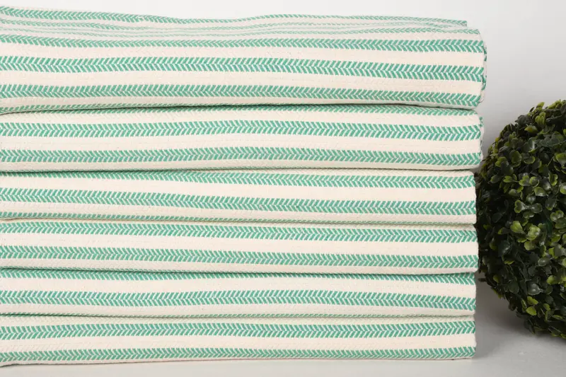Monogrammed Hand Towel, 36x16 Cotton Striped Towel, Monogram Tea Towel, Beach Theme Bachelorette Party, Bathroom Towels, Monogram Kitchen Towel - 3