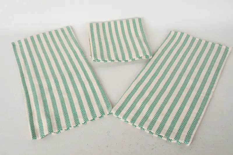Monogrammed Hand Towel, 36x16 Cotton Striped Towel, Monogram Tea Towel, Beach Theme Bachelorette Party, Bathroom Towels, Monogram Kitchen Towel - 5