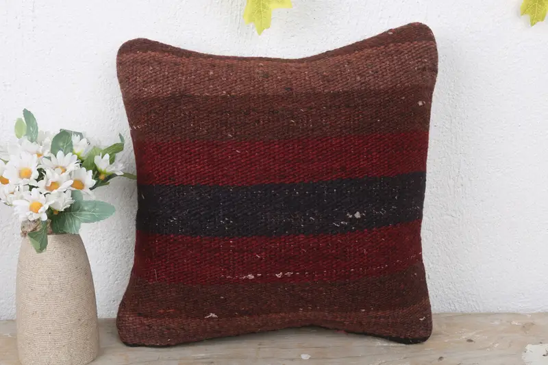 Vintage Pillow, Cushion Case, Pastel Cushion Cover, Home Decor Pillow, Boho Pillow Sham Cover, Wholesale Pillow, 12x12 Red Pillow Case - 2