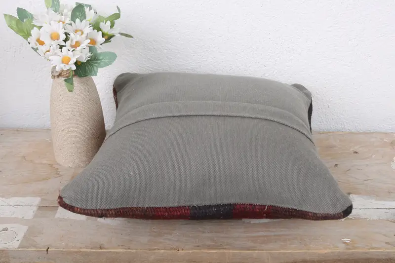 Vintage Pillow, Cushion Case, Pastel Cushion Cover, Home Decor Pillow, Boho Pillow Sham Cover, Wholesale Pillow, 12x12 Red Pillow Case - 7