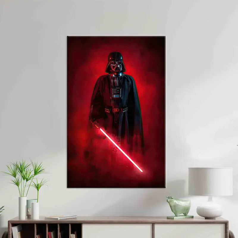 男性の部屋や男の子の部屋用のトレンディな赤と黒のキャンバス