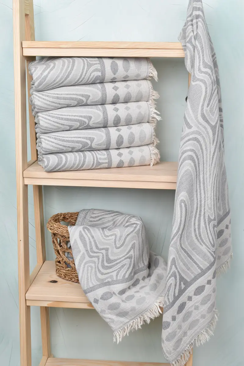 Yoga Towel, Hammam towel, Luxury Beach Towel, 70x40 Cotton Geometric Towel, Anniversary Gift For Her, Monogrammed Beach Towel, Wedding Gifts Towel - 4