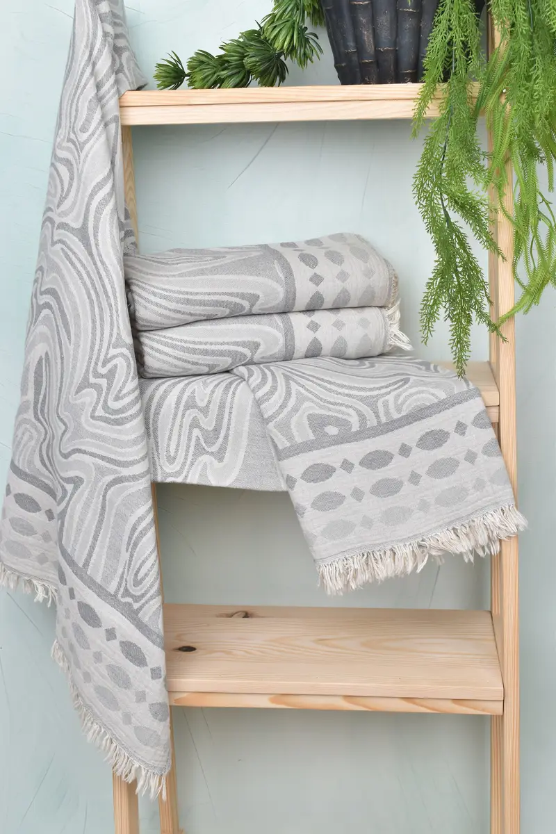 Yoga Towel, Hammam towel, Luxury Beach Towel, 70x40 Cotton Geometric Towel, Anniversary Gift For Her, Monogrammed Beach Towel, Wedding Gifts Towel - 7