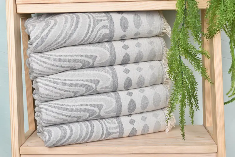 Yoga Towel, Hammam towel, Luxury Beach Towel, 70x40 Cotton Geometric Towel, Anniversary Gift For Her, Monogrammed Beach Towel, Wedding Gifts Towel - 3