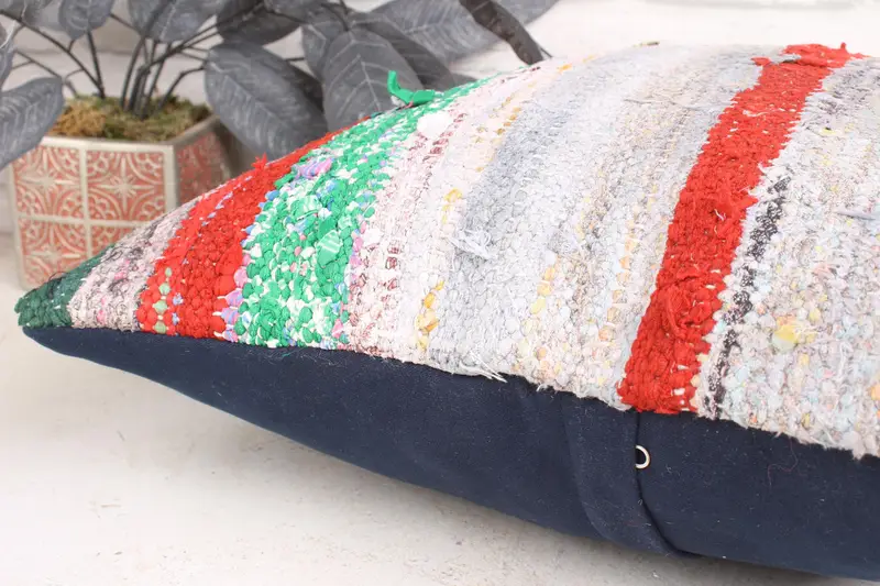 Vintage Kilim Pillow, Cushion Cover, 18x18 White Pillow Sham, Designer Throw Cushion Cover, Vintage Kilim Throw Pillow, Boho Pillow - 7