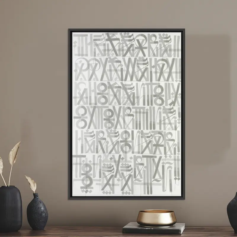 モダンなグラフィティ キャンバス: トレンディな空間のための抽象アート