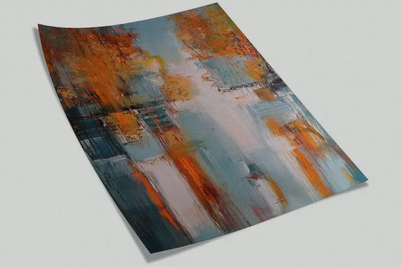 Autumn Wall Paper,Wall Paper Peel and Stick,Bright Wall Paper,Oil Painting Print,3d Wall Paper,Fall Color Wall Painting, - 8
