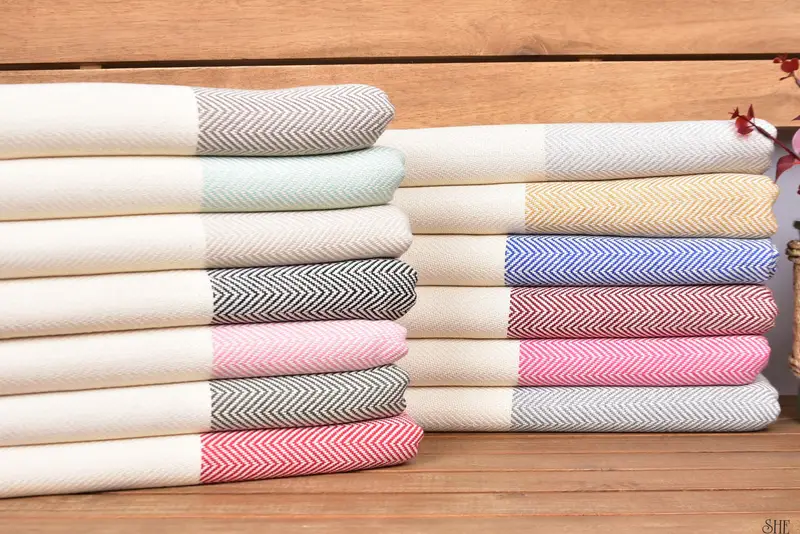 Absorbent Turkish towel, Fouta towel, Personalized Gift For Him, Wedding Gifts Towel, Wedding Towel, Bachelorette Towel, 70x36 Cotton Zig zag Towel - 1