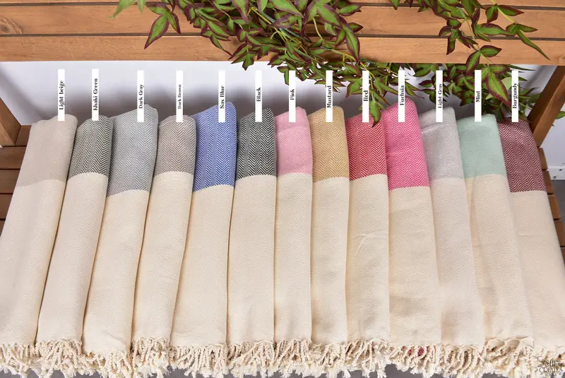 Absorbent Turkish towel, Fouta towel, Personalized Gift For Him, Wedding Gifts Towel, Wedding Towel, Bachelorette Towel, 70x36 Cotton Zig zag Towel - 2